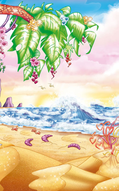 Der Strand der Mond-Muscheln