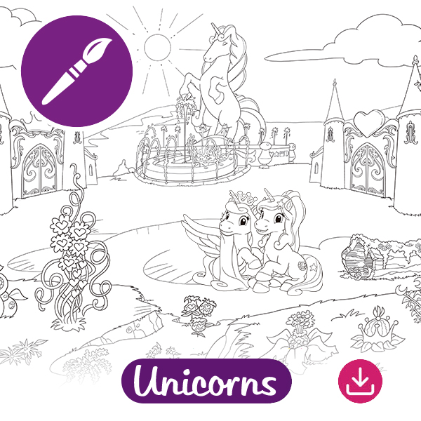 Lissy Pony Malbild Einhorn Insel