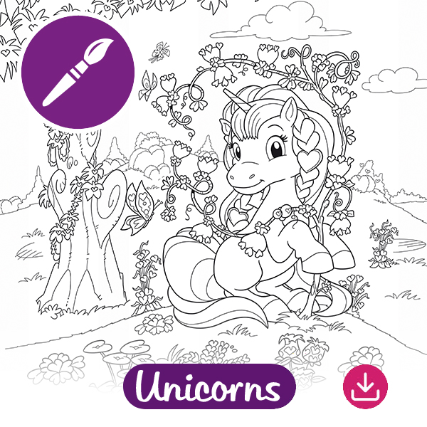 Lissy Pony Malbild Garten