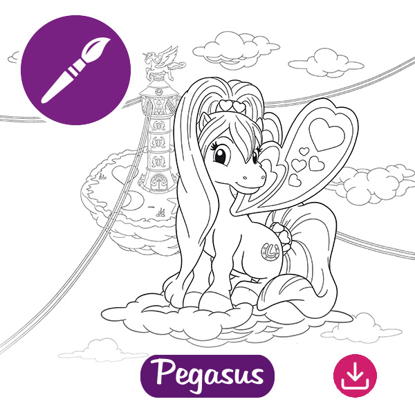 Lissy Pony Malbild Gemeinschaftswolke