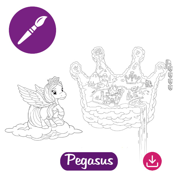 Lissy Pony Malbild Kronenwolke