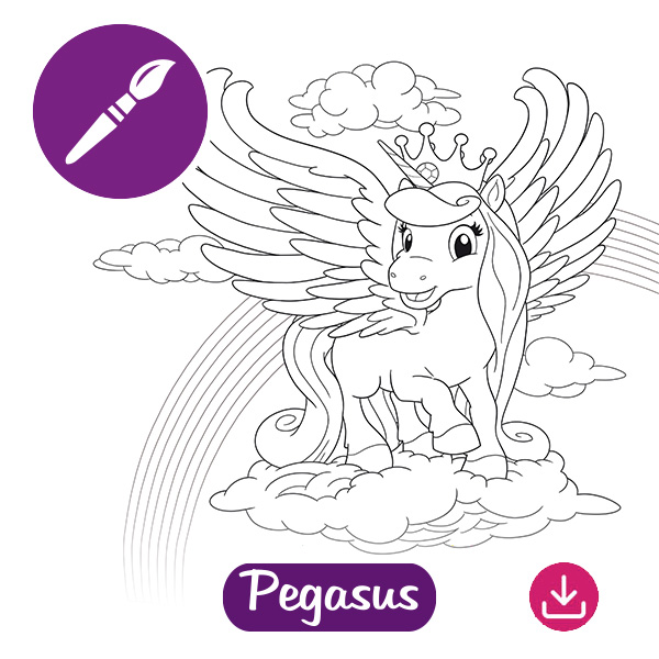 Lissy Pony Malbild Pegasus