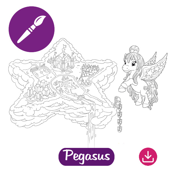 Lissy Pony Malbild Sternenwolke